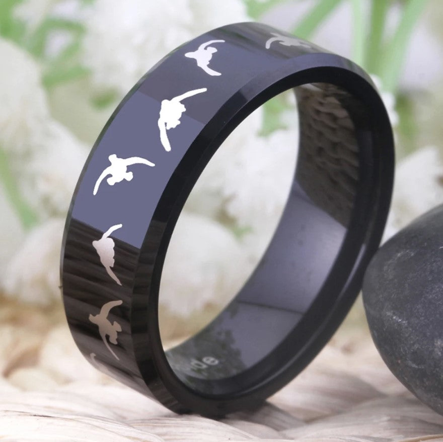 Flying Ducks Ring - Black Tungsten 8mm - Camo Ever After