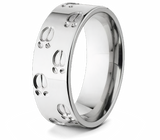 Elk Track Ring in Titanium - 8mm 