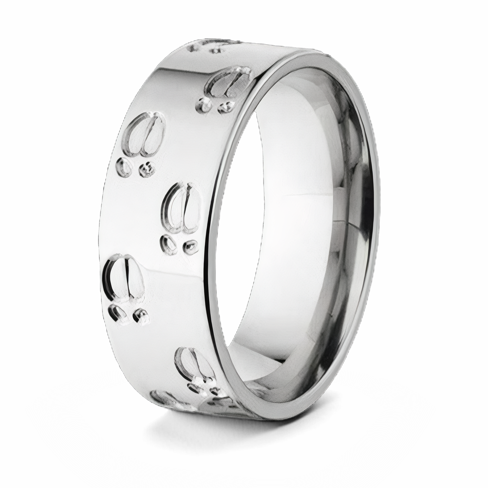Elk Track Ring in Titanium - 8mm 