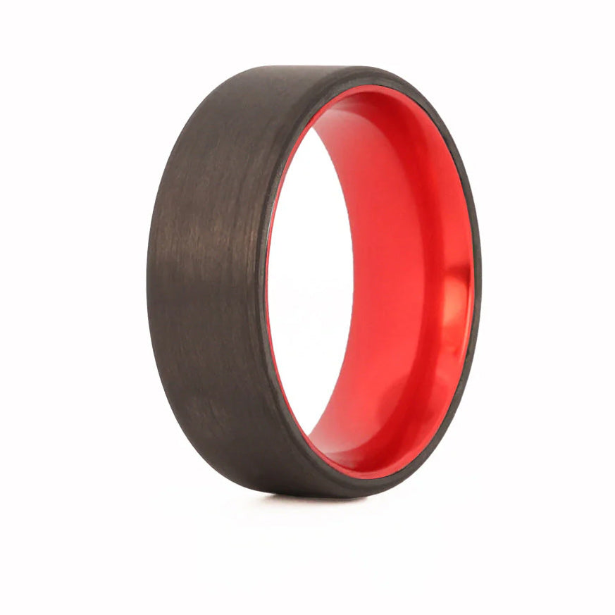 Carbon Fiber Ring with Colored Aluminum Sleeve 