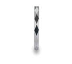 Diamond Faceted White Tungsten Ring - 2mm 