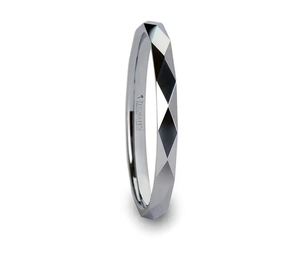 White tungsten hot sale wedding bands