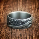 Old Glory Titanium American Flag Ring 
