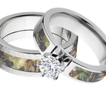 Mossy Oak Camo Ring Set for Him and Her - New Breakup 
