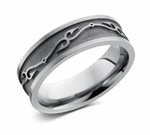 Fish Hook Ring - Titanium 7mm 