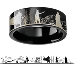Star Wars Force Awakens Black Tungsten Ring 
