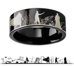 Star Wars Force Awakens Black Tungsten Ring 