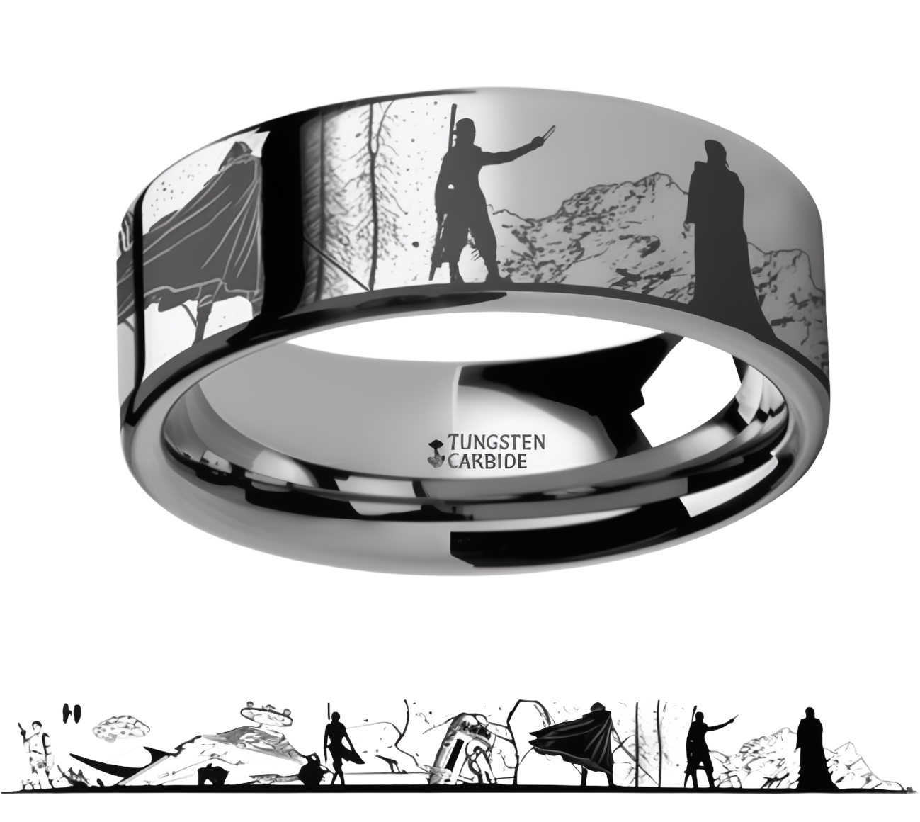 Star Wars Force Awakens Ring - Tungsten 
