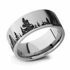 Forest Wedding Ring with Trees - 9mm 