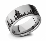 Forest Wedding Ring with Trees - 9mm 
