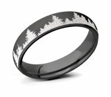 Forest Tree Ring for Her - Zirconium 5mm 
