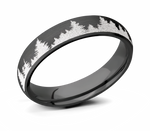 Forest Tree Ring for Her - Zirconium 5mm 