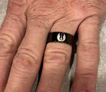Jedi Order Symbol Star Wars Ring - Black Tungsten 8mm 