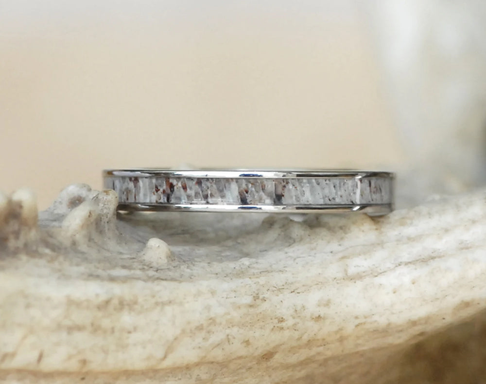 Antler Ring for Her Titanium 3mm - Camo Ever After