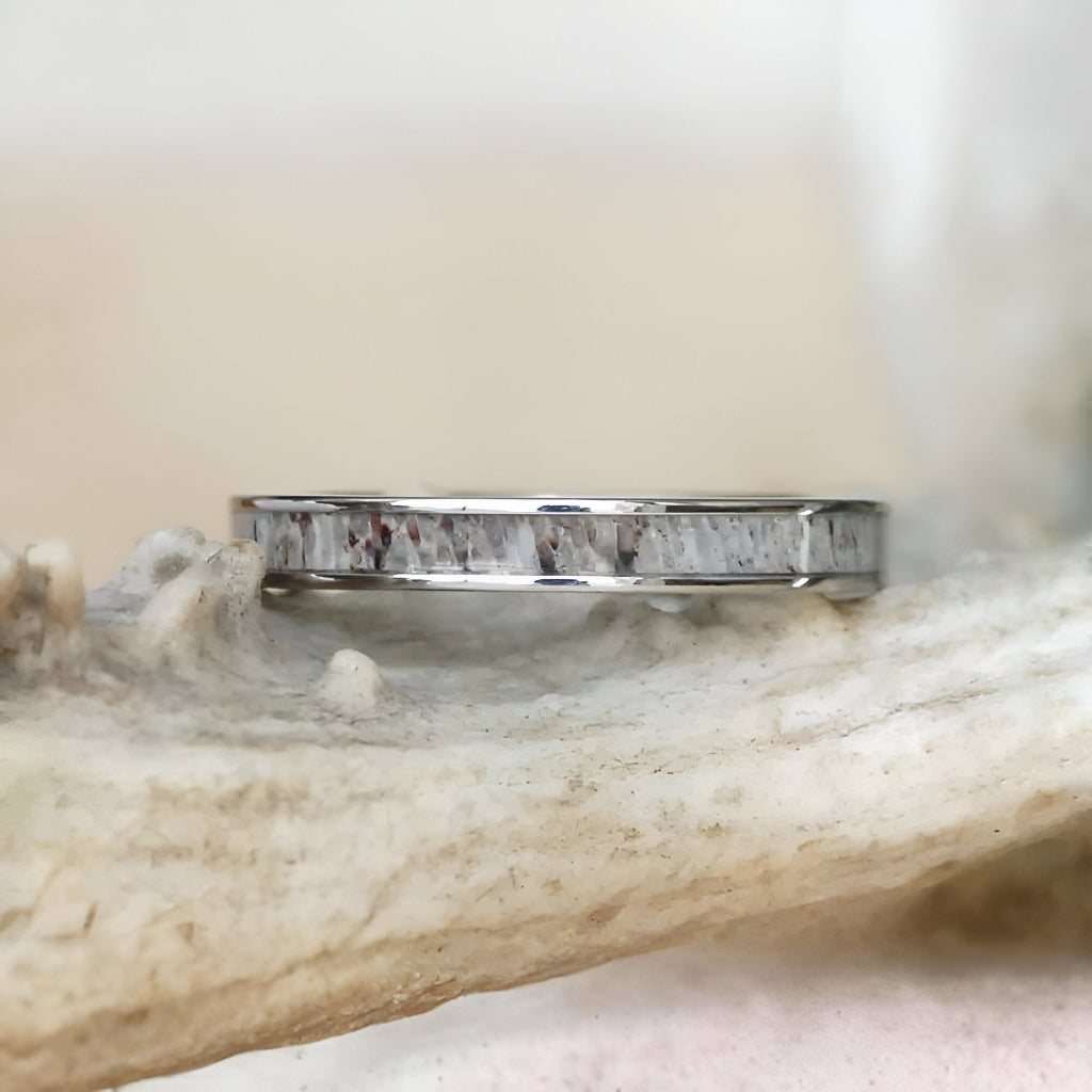 Antler Ring for Her Titanium 3mm 