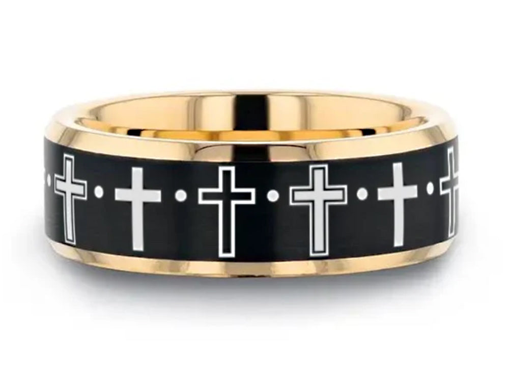 ring with crosses