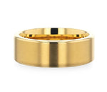 Gold plated titanium ring side view