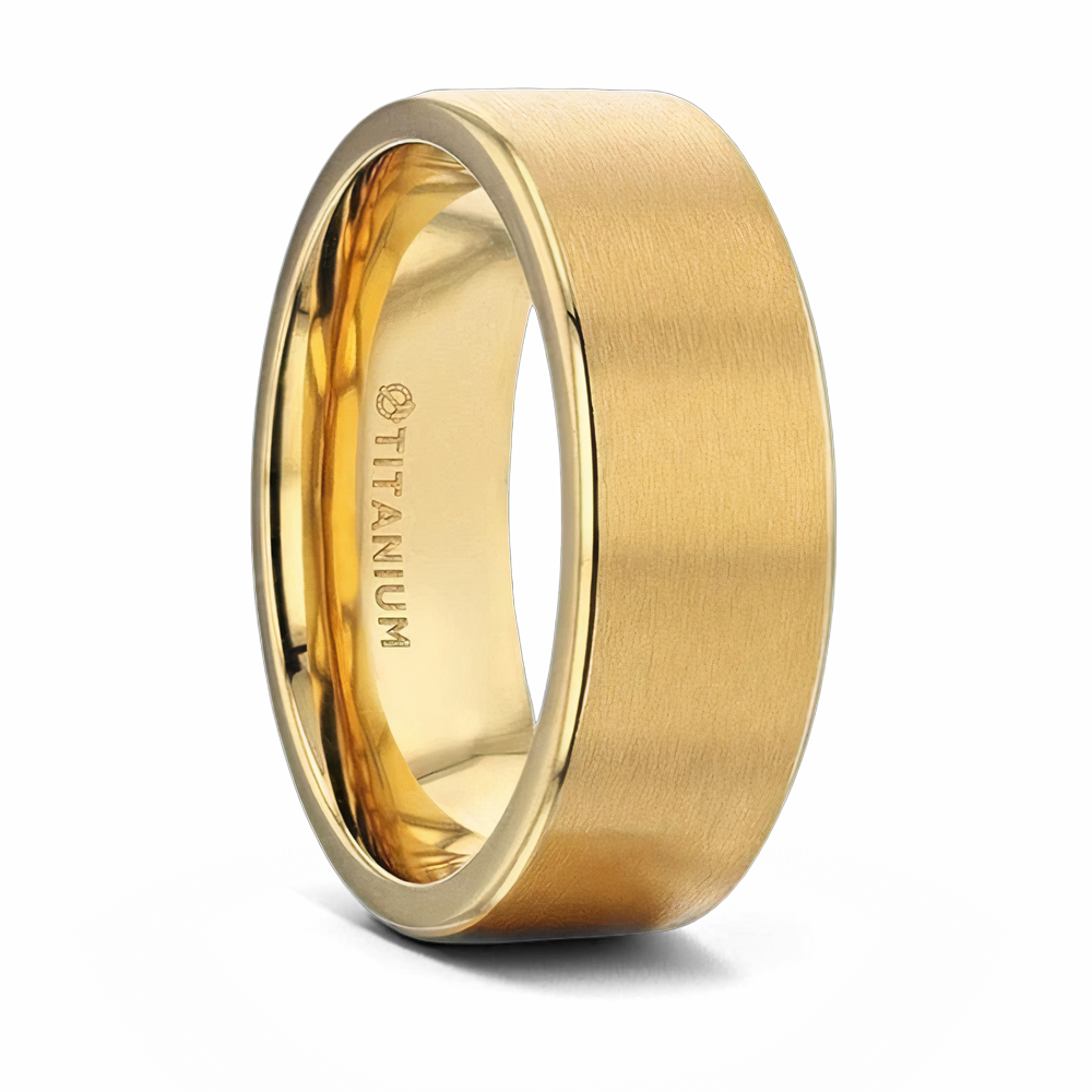 Gold Plated Titanium Ring 