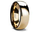 Traditional Gold Plated Tungsten Ring 