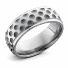 Golf Ball Pattern Ring - Titanium 8mm 