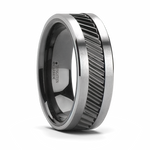 Gear Teeth Pattern Ceramic & Tungsten Ring 
