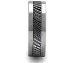 Gear Teeth Pattern Ceramic & Tungsten Ring 
