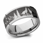 Wolf Mountain Pattern Ring 