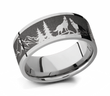 Wolf Mountain Pattern Ring 