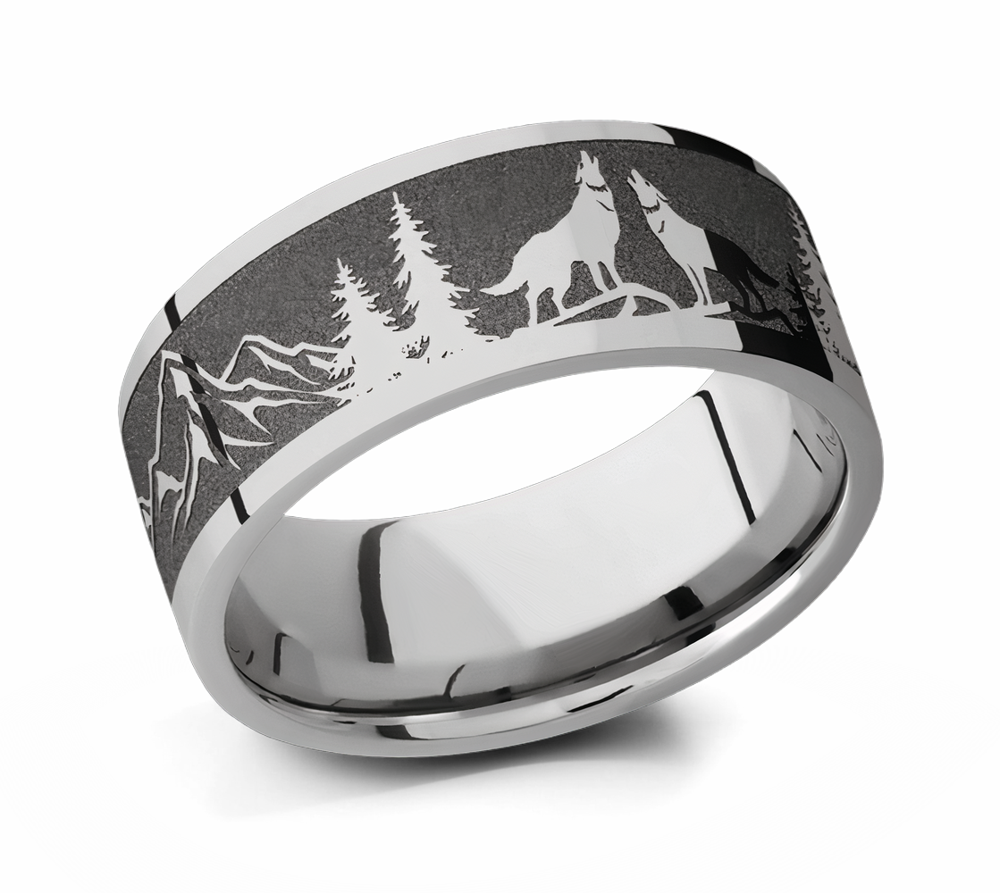 Wolf Mountain Pattern Ring 