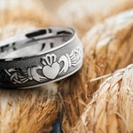 Irish Claddagh Ring - 6mm Cobalt Chrome 