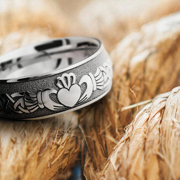 Irish Claddagh Ring - 6mm Cobalt Chrome 