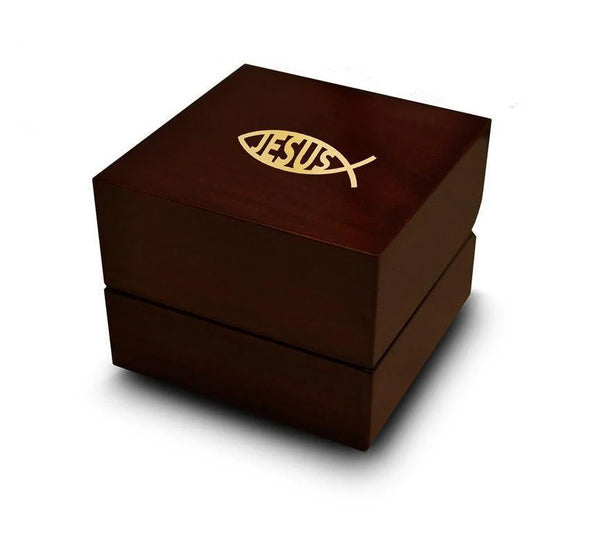 Jesus Script Fish Symbol Ring Box