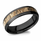 Black King's Field Camo Ring - Zirconium 6mm 
