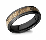 Black King's Field Camo Ring - Zirconium 6mm 