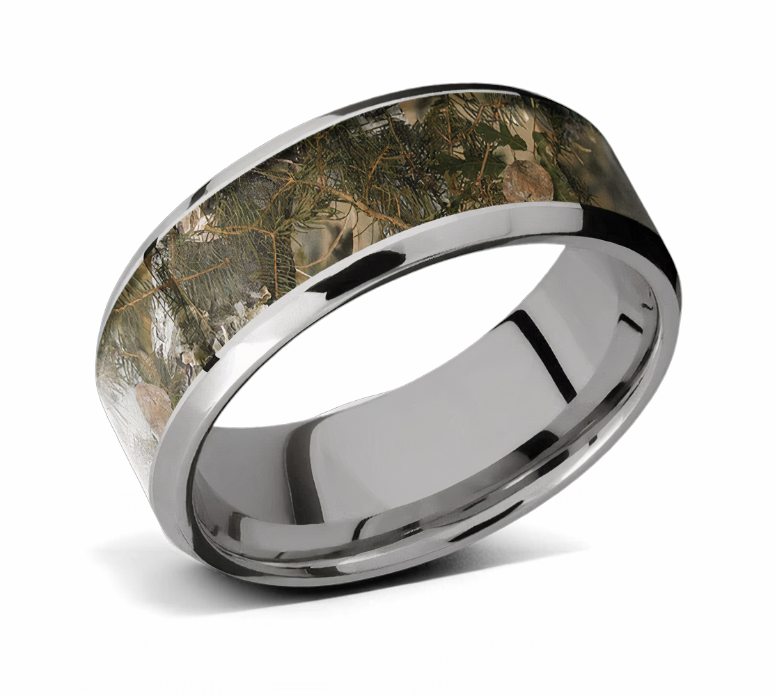 King's Mountain Camo Ring - Titanium 8mm 