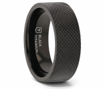 Knurled Ring in Black Titanium 