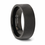 Knurled Ring in Black Titanium 