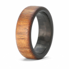 Koa Wood Ring with Carbon Fiber Sleeve 