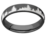 Forest Tree Ring for Her - Zirconium 5mm 