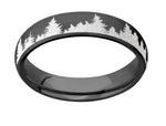 Forest Tree Ring for Her - Zirconium 5mm 
