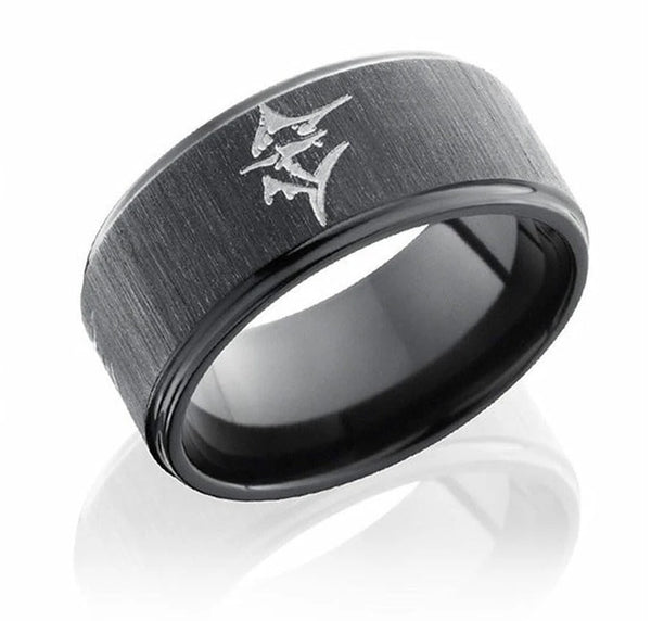 Marlin Fishing Ring - Zirconium 10mm - Camo Ever After