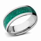 Malachite Ring - Titanium Domed 