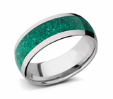 Malachite Ring - Titanium Domed 