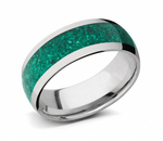 Malachite Ring - Titanium Domed 