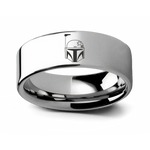 Mandalorian Ring with Boba Fett Helmet - Tungsten 