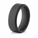 Matte Ceramic Beveled Wedding Band 