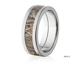 Realtree Wedding Ring 8mm Titanium in Brush Finish - Pick Pattern 