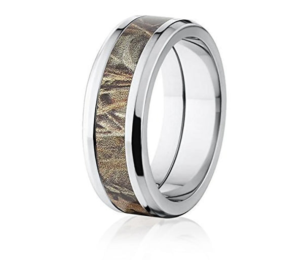 Realtree Max 4 Camo Ring - 8mm Tapered - Camo Ever After