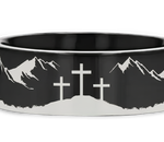 Crosses on Mountain Scenery Ring 