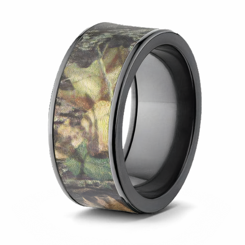 Camo Rings Mossy Oak New Break Up Black Camo Ring | Camo Ever After